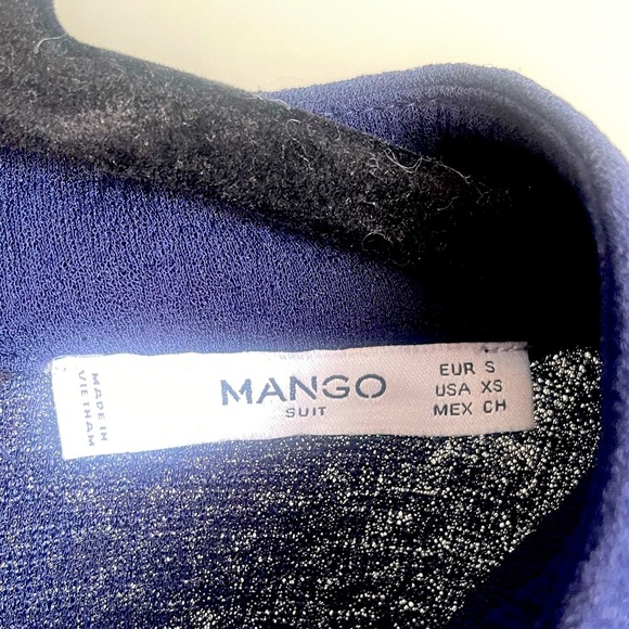 Mango Short Navy Dress with Sleeves Size XS - Picture 3 of 3
